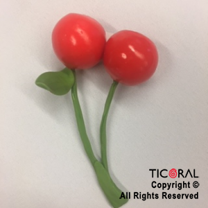 ADORNO FRUTA CEREZA  A. PORCELANA FRIA x 1